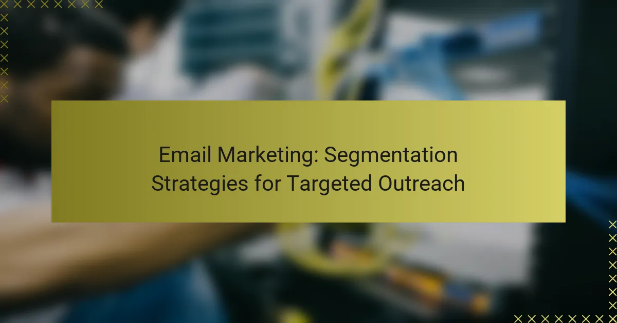 Email Marketing: Strategie di Segmentazione per la Portata Mirata