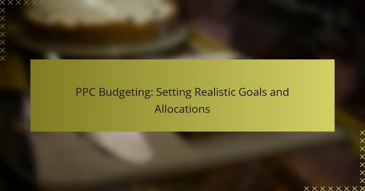 PPC Budgeting: Impostare Obiettivi e Allocazioni Realistici